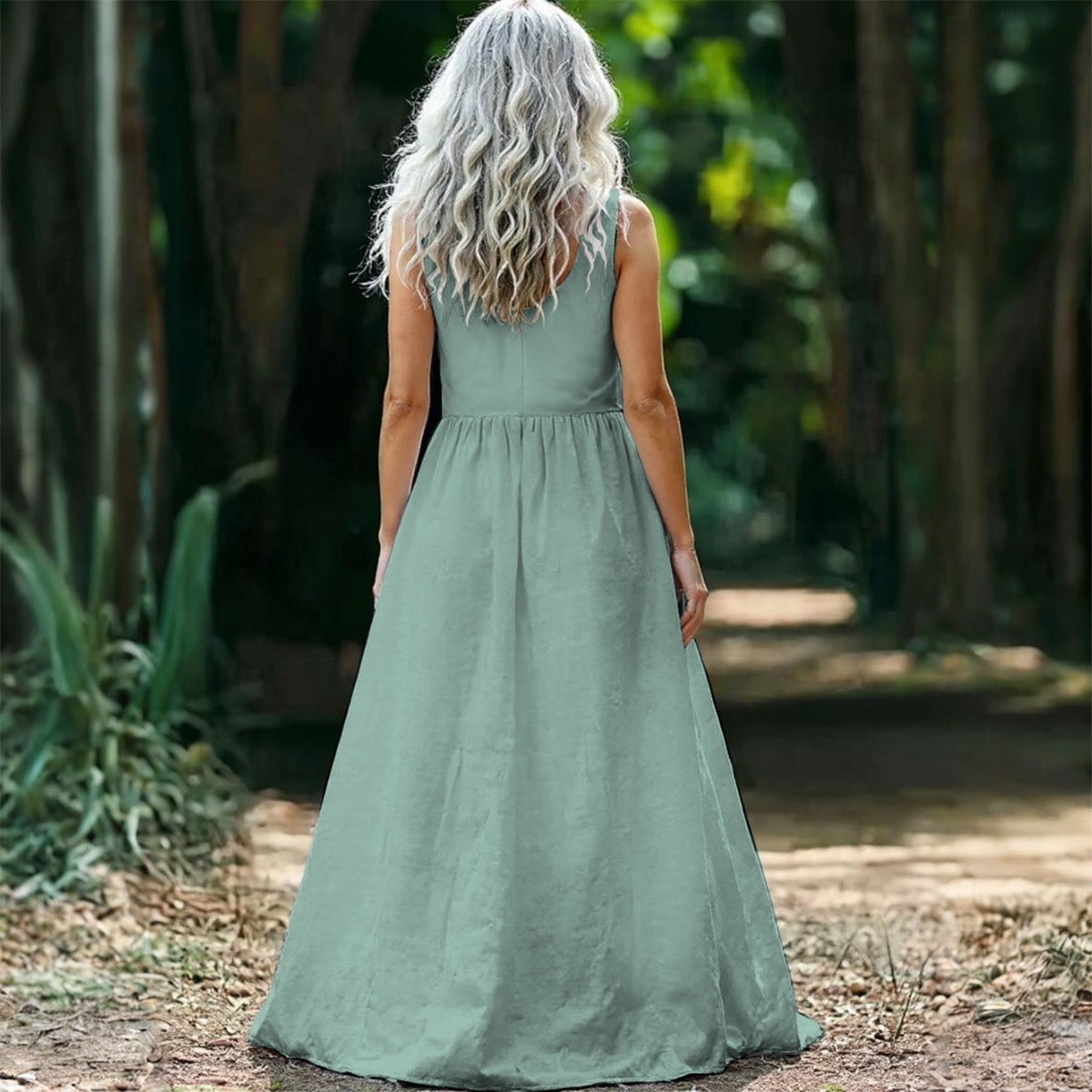 All-Over Print Women’s Sleeveless Maxi Dress