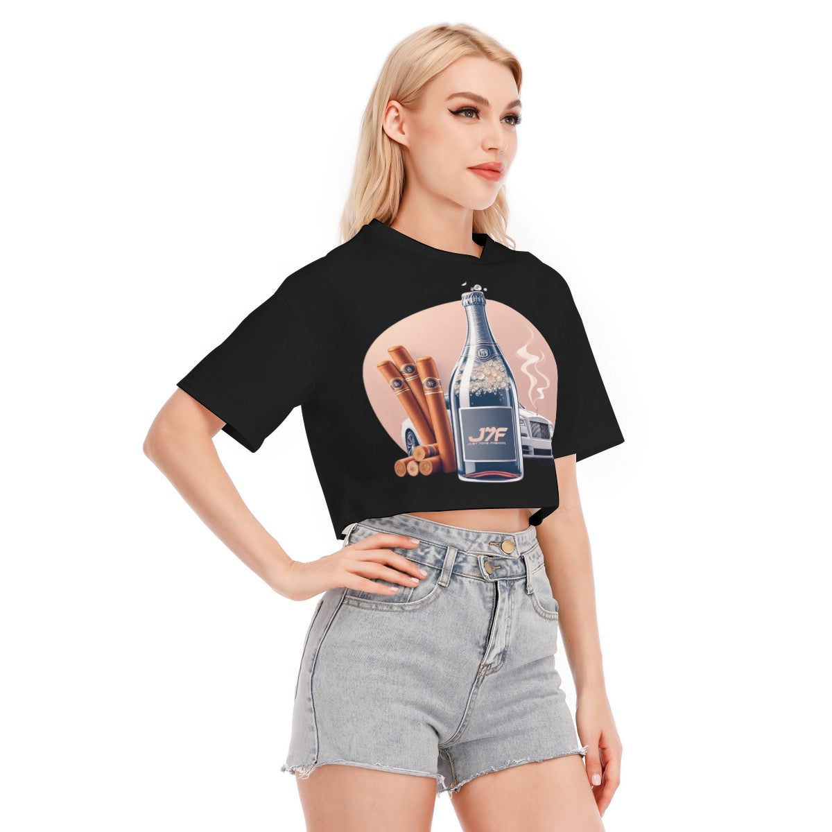All-Over Print Women's Cropped T-shirt | 190GSM Cotton