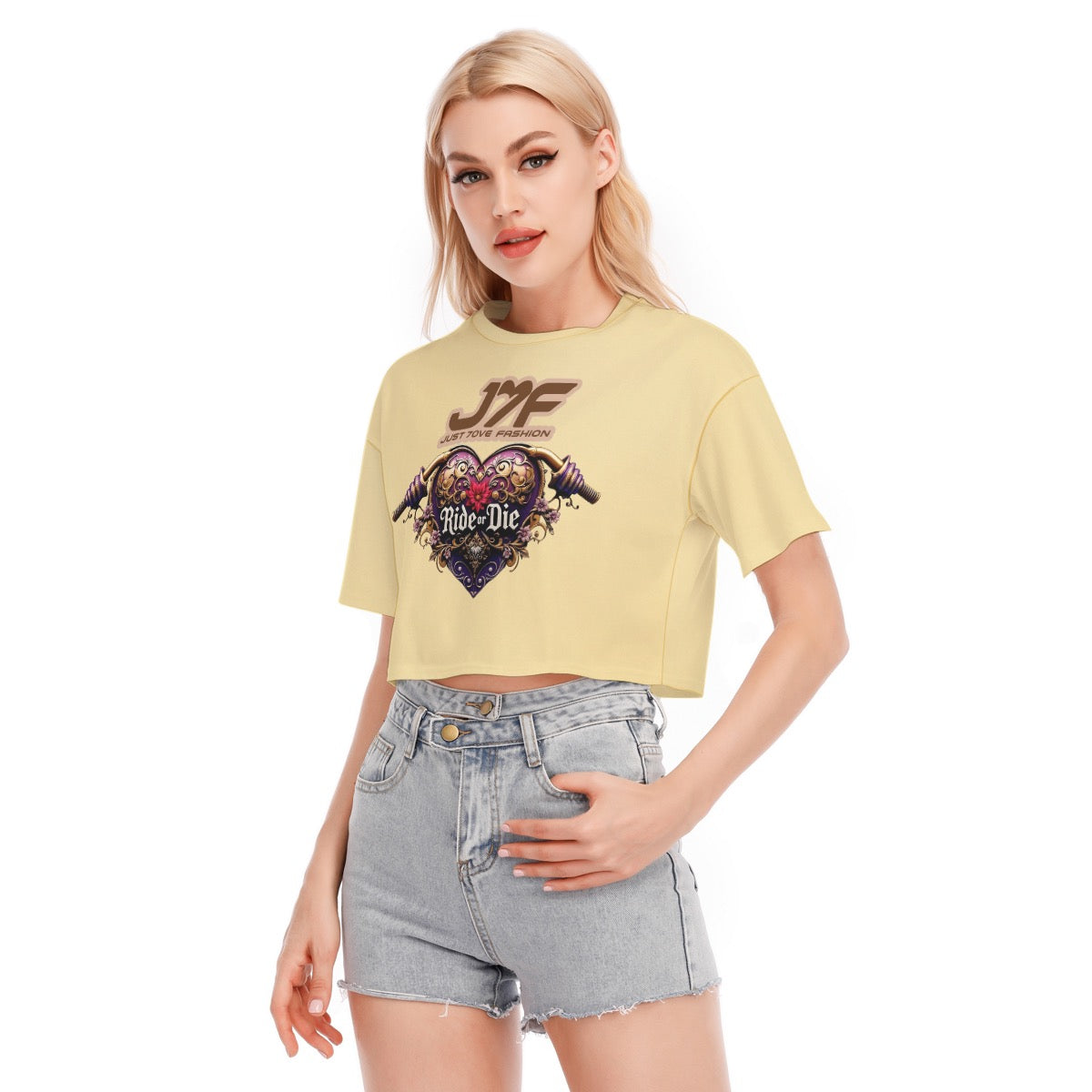 All-Over Print Women's Cropped T-shirt | 190GSM Cotton