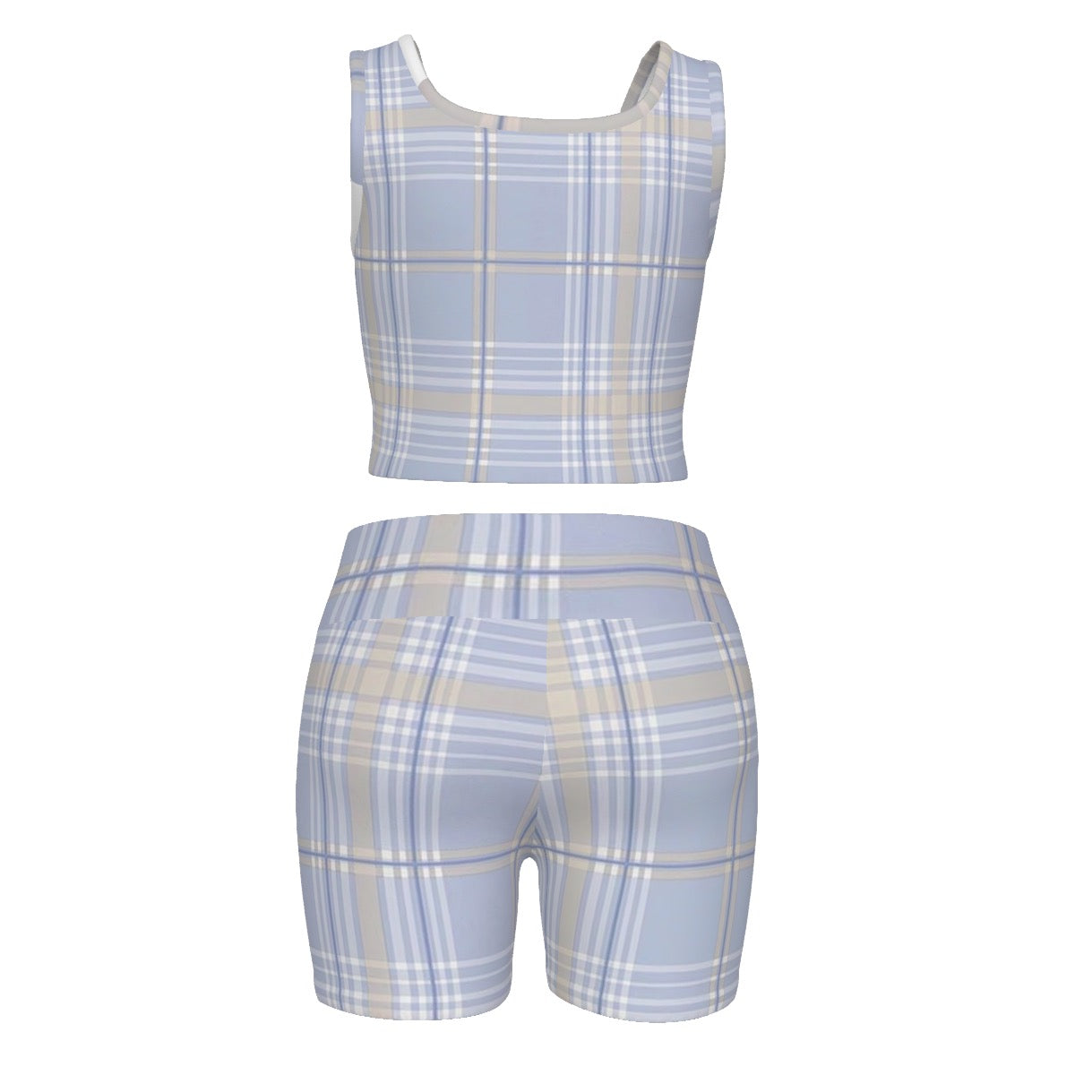 Plaid Print Women's Yoga Set