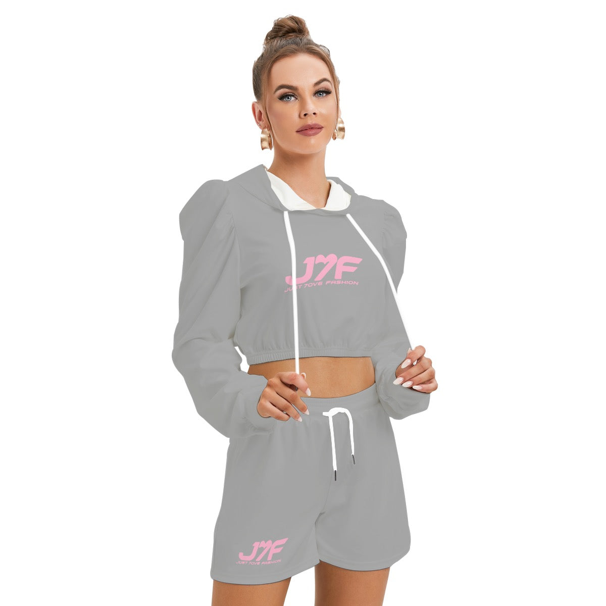 All-Over Print Women's Mirco Fleece Hoodie And Shorts Set