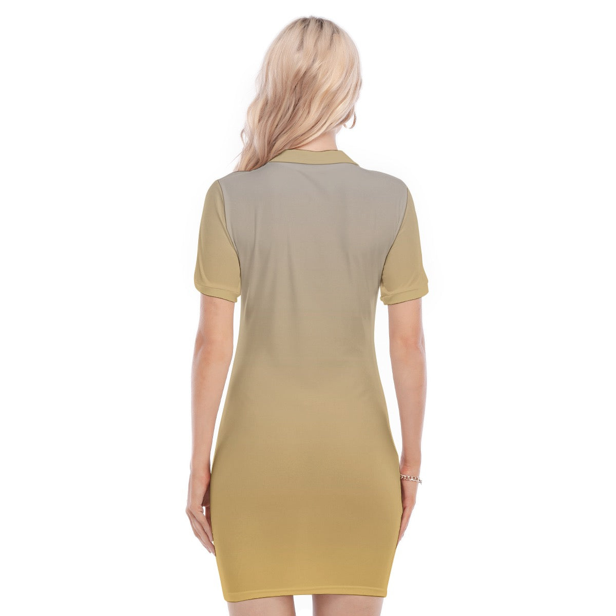 All-Over Print Women's Polo Collar Dress