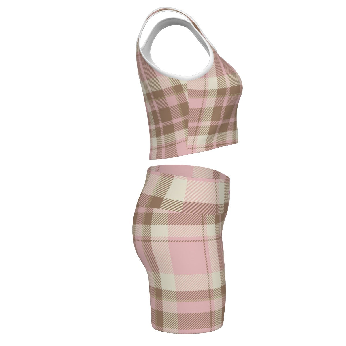 Plaid Print Women's Yoga Set