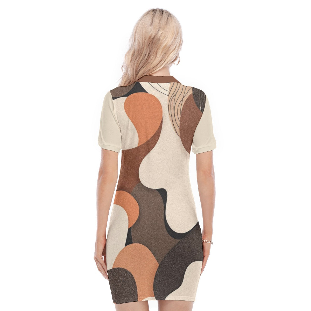 All-Over Print Women's Polo Collar Dress