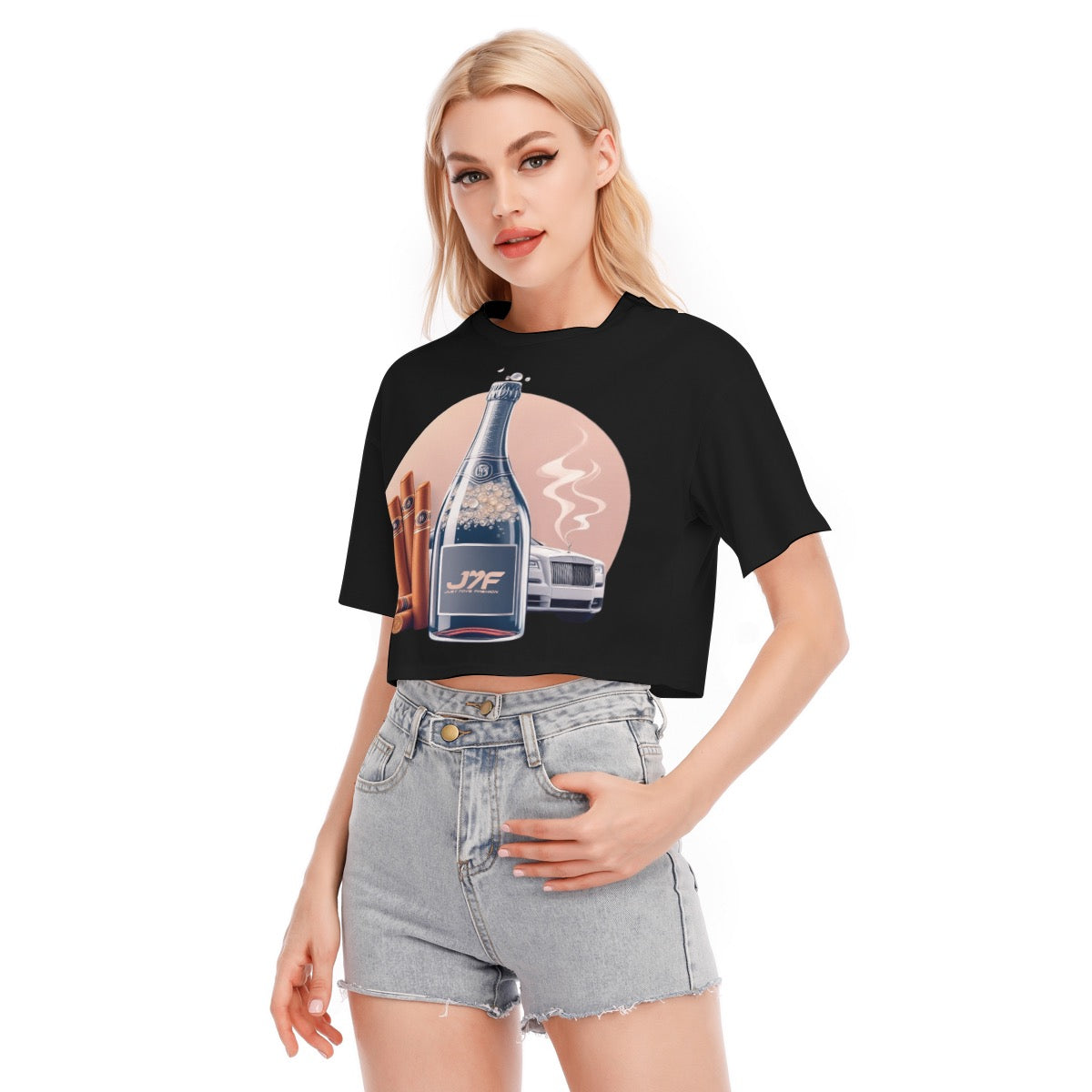 All-Over Print Women's Cropped T-shirt | 190GSM Cotton