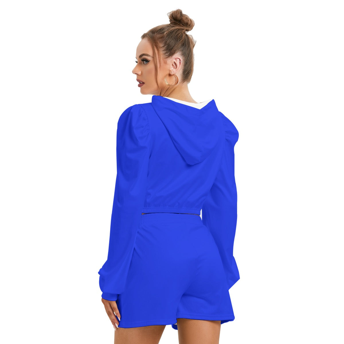 All-Over Print Women's Mirco Fleece Hoodie And Shorts Set