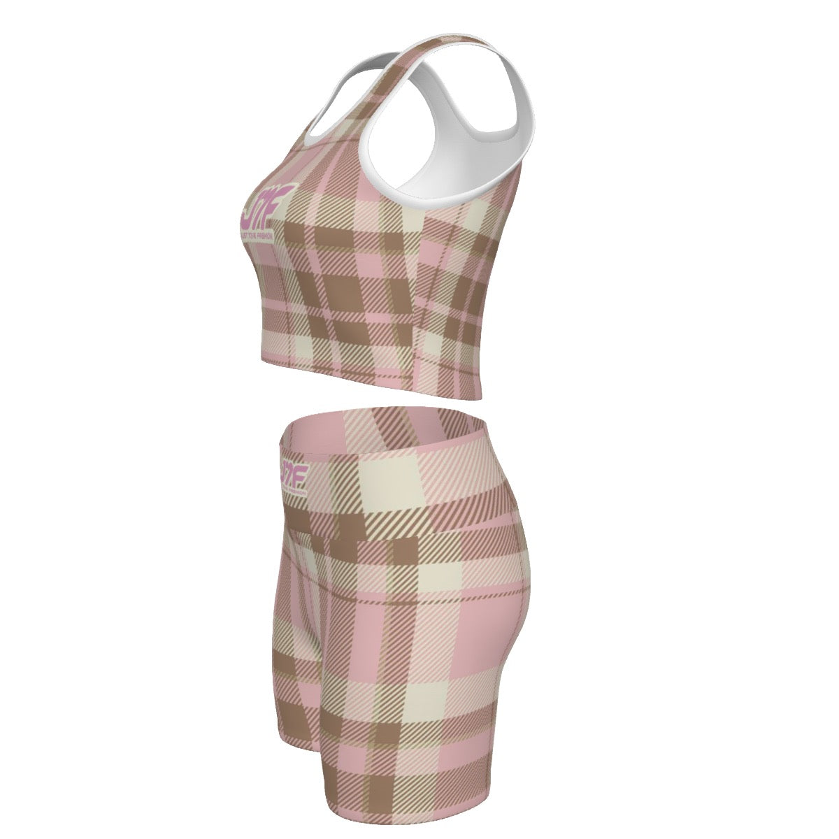Plaid Print Women's Yoga Set
