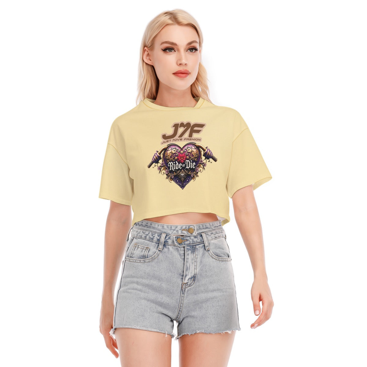 All-Over Print Women's Cropped T-shirt | 190GSM Cotton