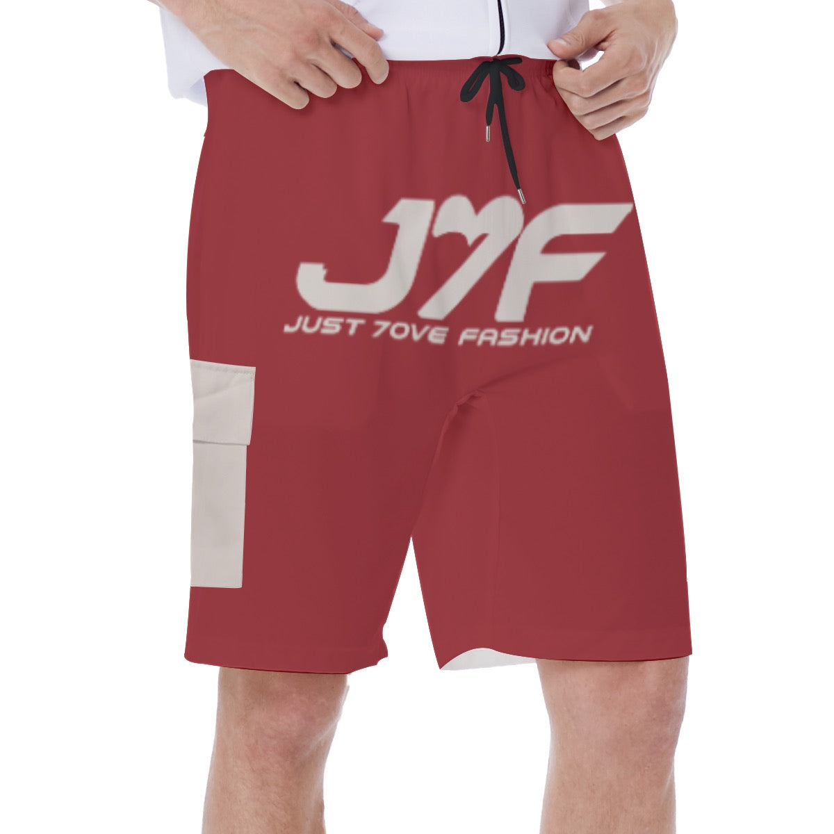 All-Over Print Men's Beach Shorts With Side Pocket