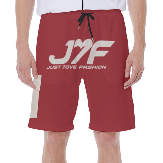 All-Over Print Men's Beach Shorts With Side Pocket