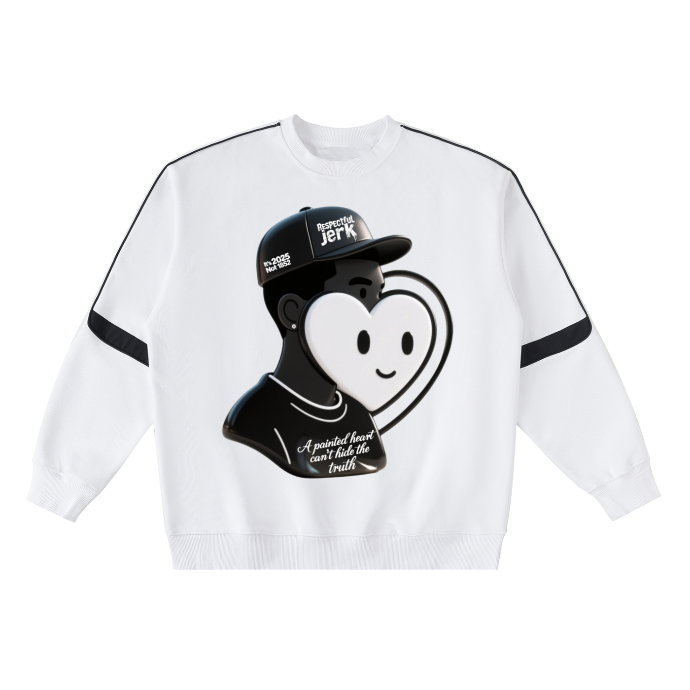 Oversized Crewneck Taped Sweatshirt
