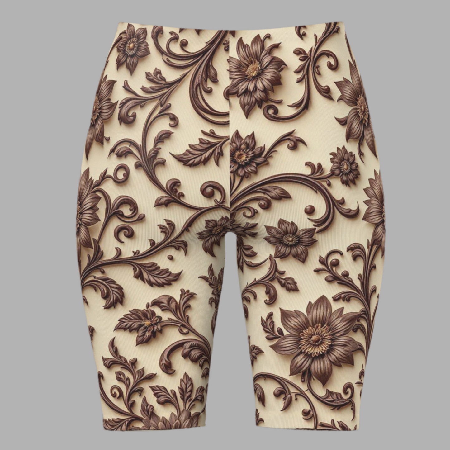 All-Over Print Women's Yoga Shorts-Polyester Double Side 250 GSm