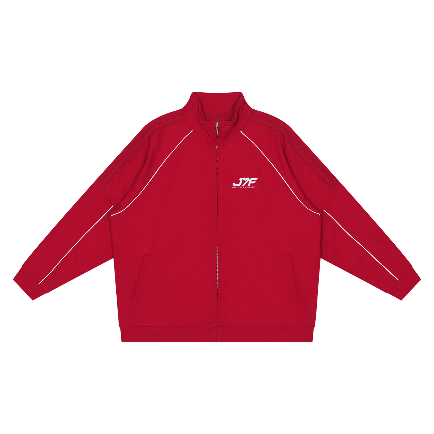 Reflection Striped Raglan Sleeve  Jacket