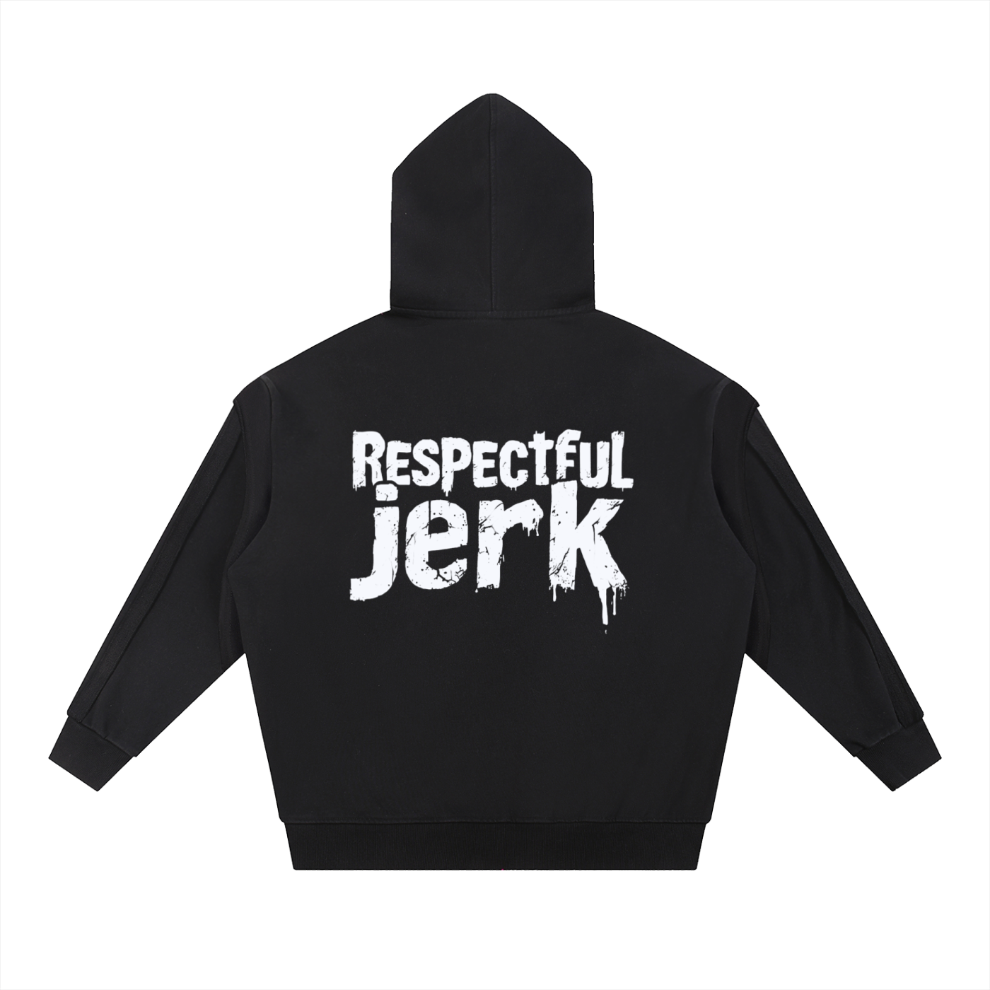 Contrast Tape Raw Edge Double Layered Hoodie