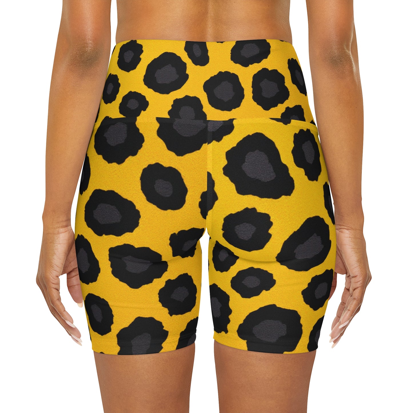 High Waisted Yoga Shorts (AOP)