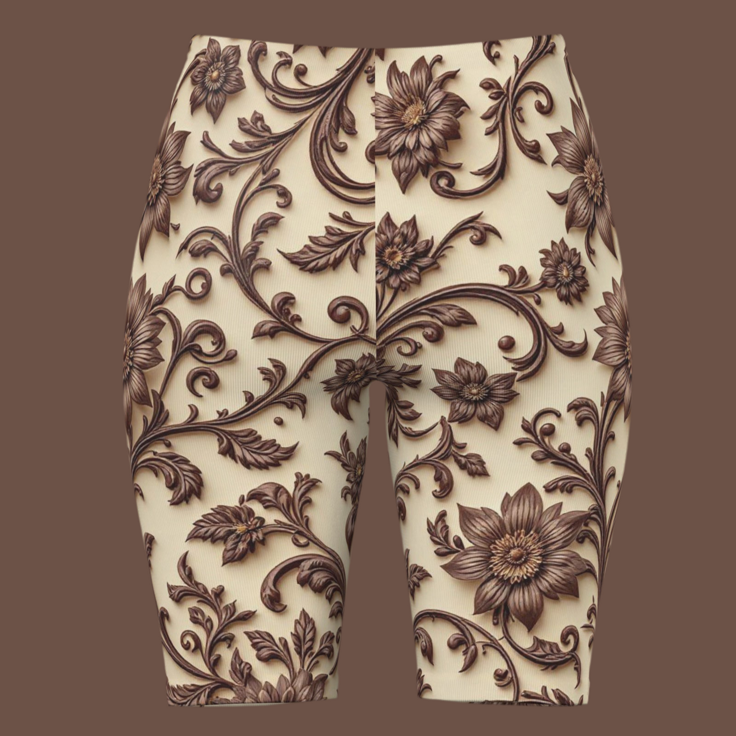 All-Over Print Women's Yoga Shorts-Polyester Double Side 250 GSm