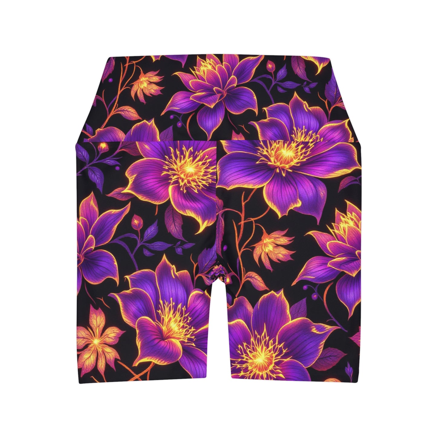 High Waisted Yoga Shorts (AOP)