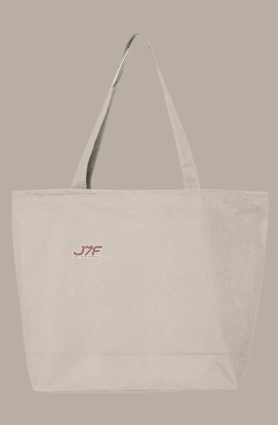 Embroidered logo tote bag