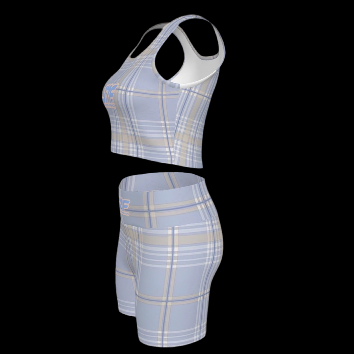 Plaid Print Women's Yoga Set
