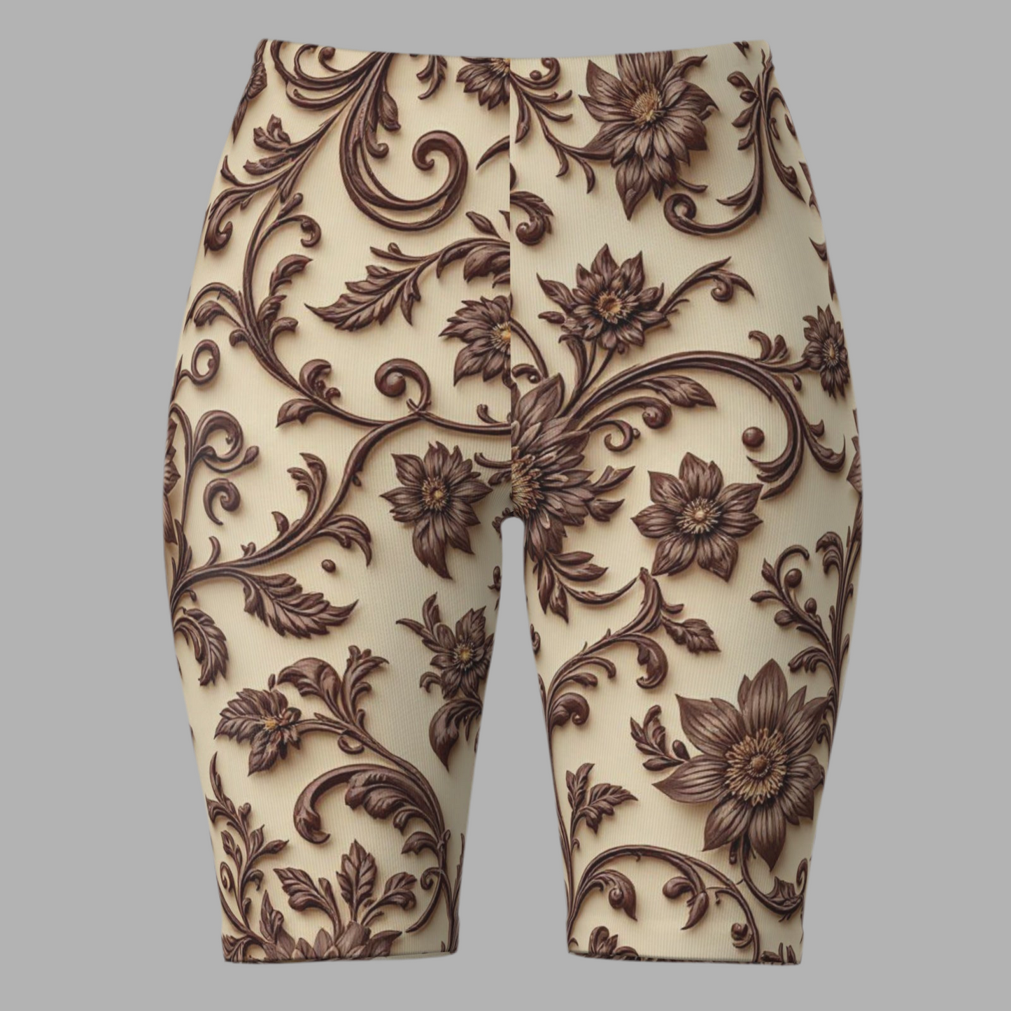 All-Over Print Women's Yoga Shorts-Polyester Double Side 250 GSm