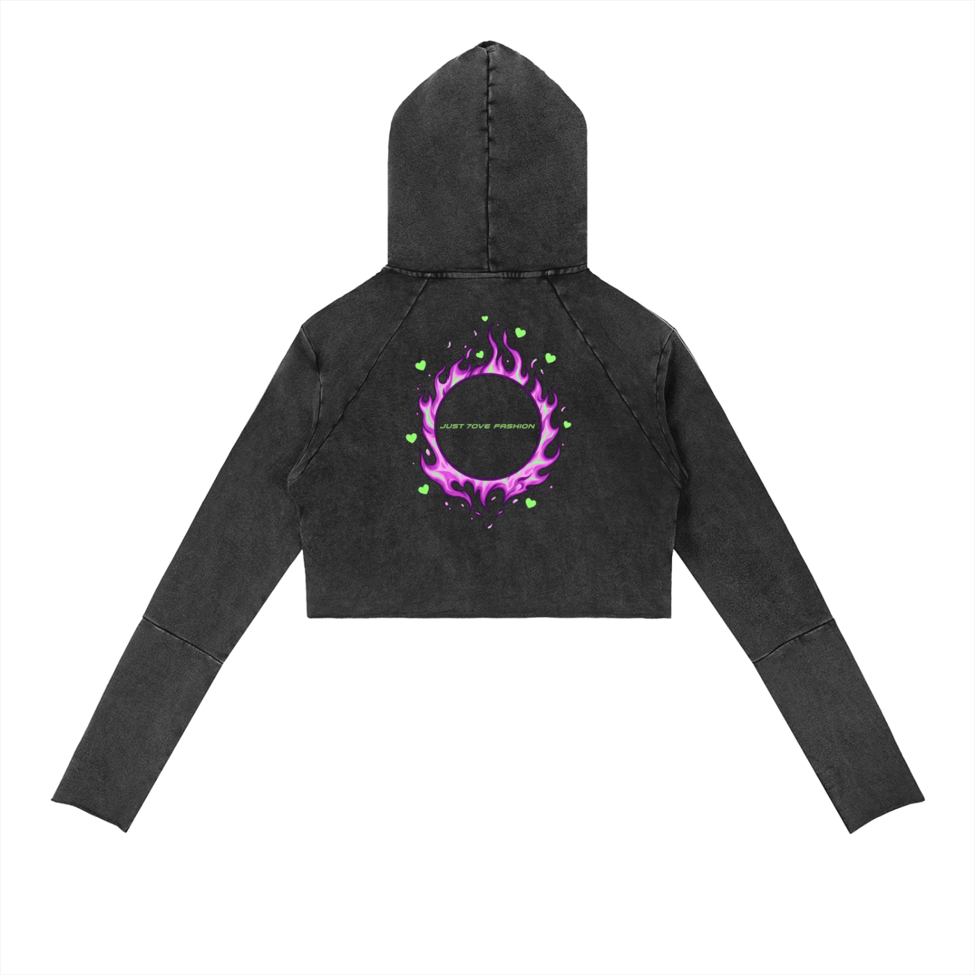 Vintage Washed Raw Edge Hoodie