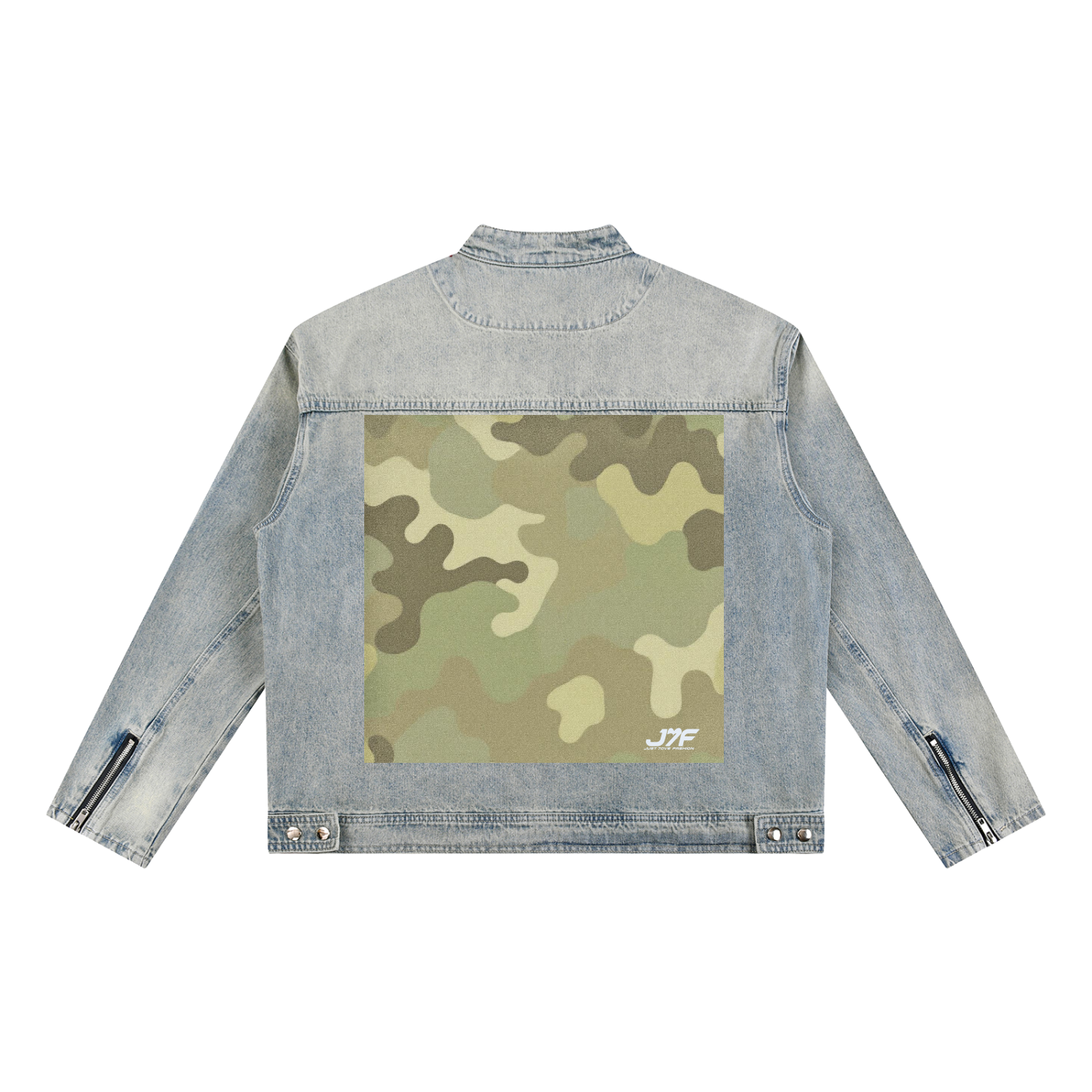 Vintage Wash Zip Denim Jacket