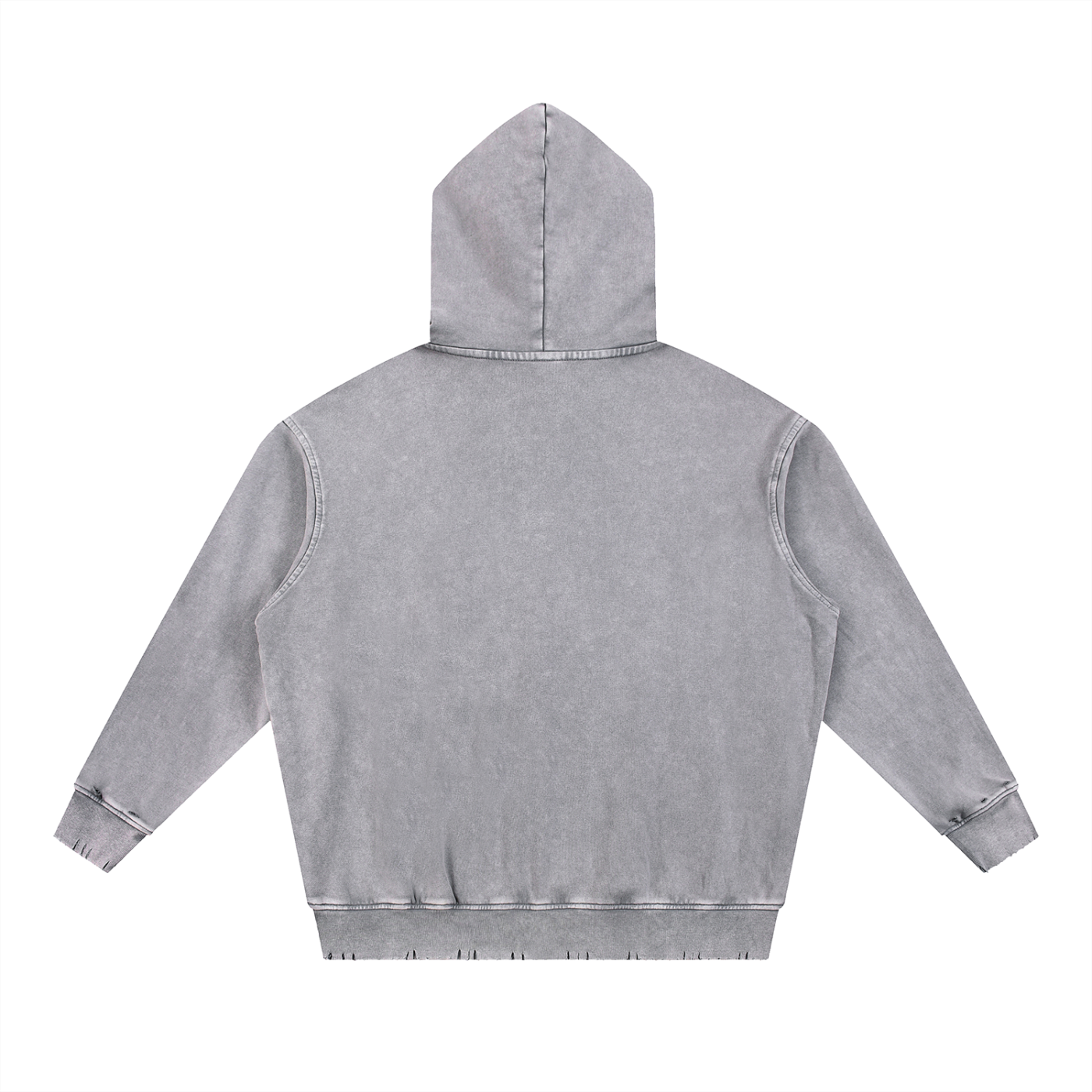 Snow Wash Hand-Frayed Heavyweight Hoodie