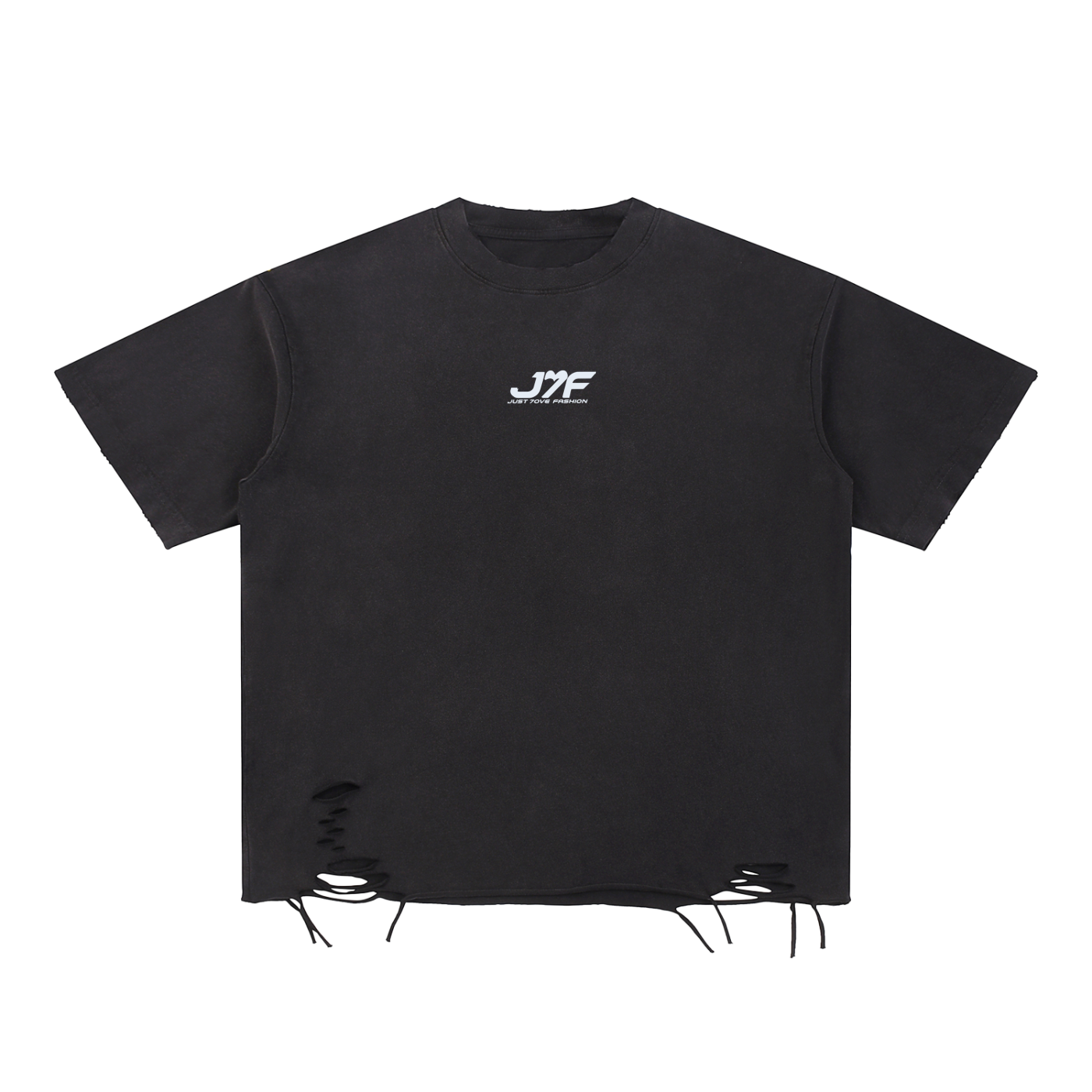 Snow Washed Raw-Hem T-Shirt