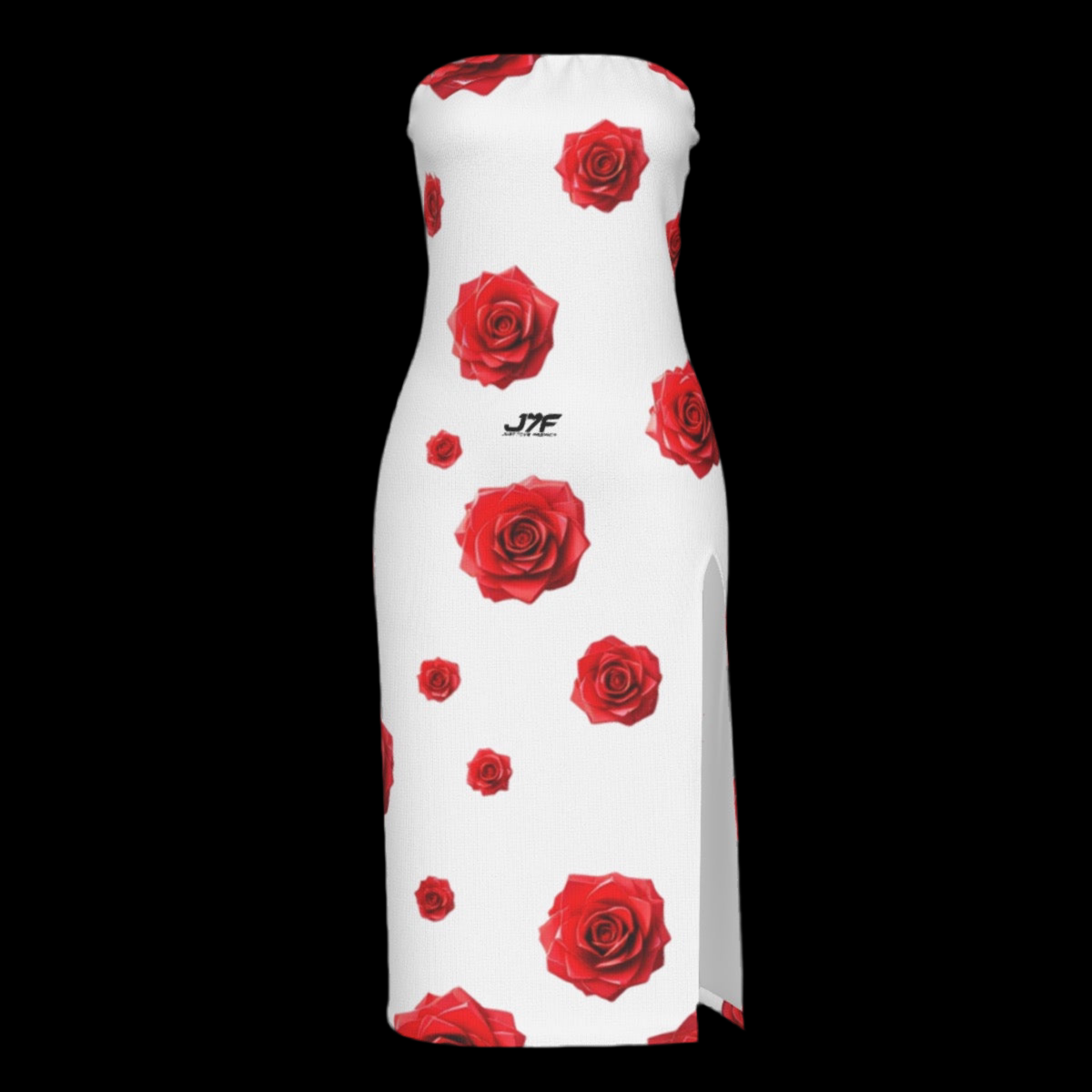 All-Over Print Women's Side Split Tube Top Dress