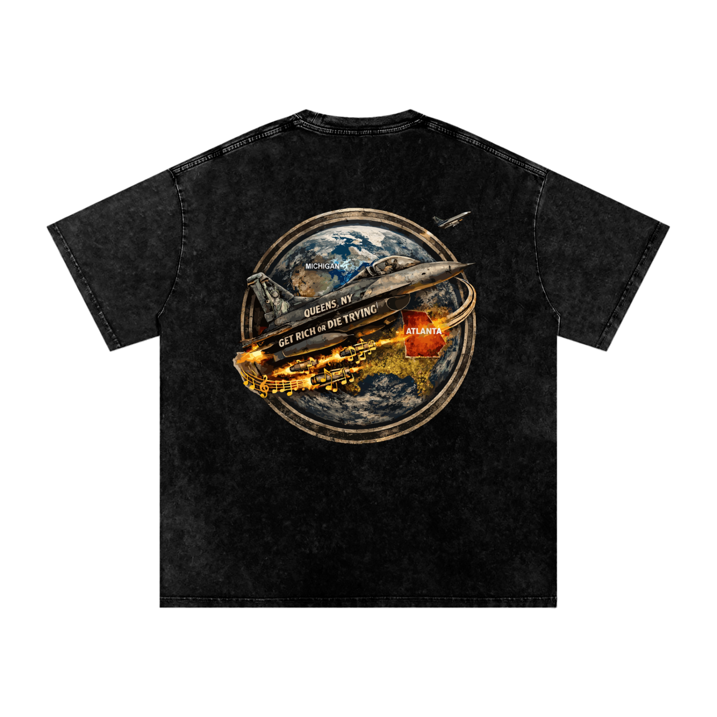 Snow Washed Oversized Cotton T-Shirt