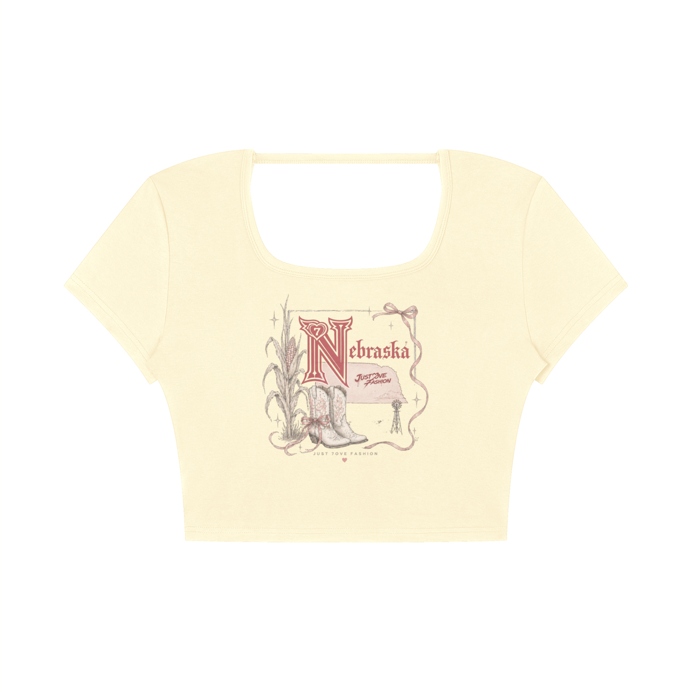 Women's Square Neck Crop T-Shirt