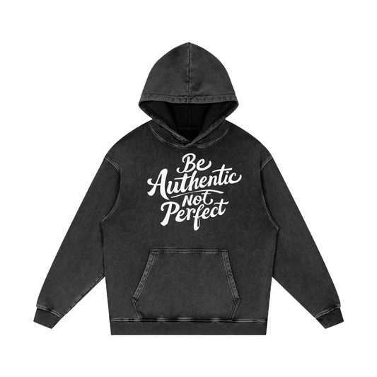 Snow Washed Loose Cotton Hoodie