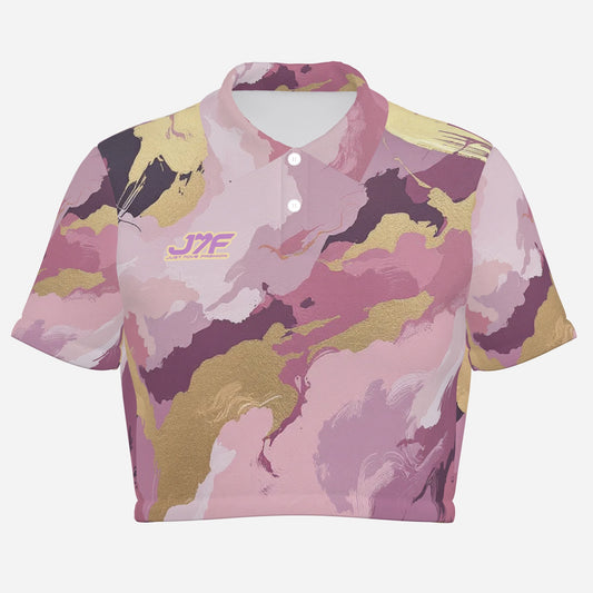 Women's Polo Shirt Crop Top