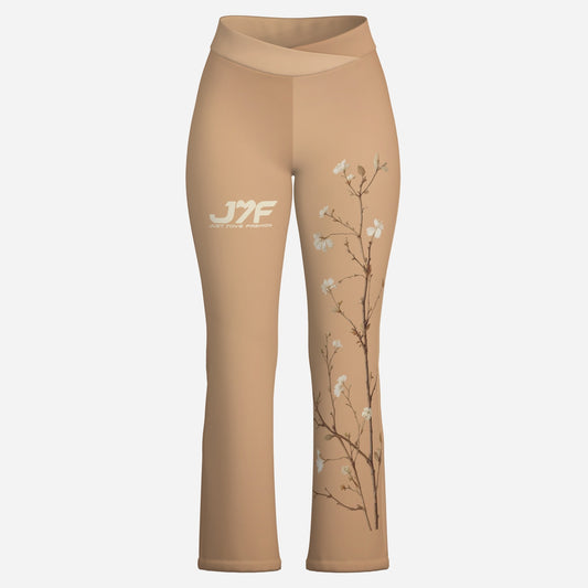 All-Over Print Women's Crossover Yoga Jogging Pants With Tummy Control