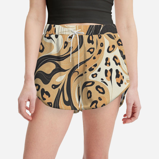 All-Over Print Women's Athletic Shorts with Liner