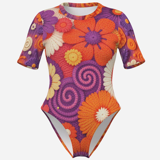 Women's One-Piece Swimsuit-Milk Silk 200 GSM