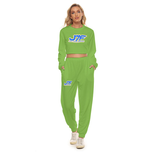 All-Over Print Women's Crop Jogger Set