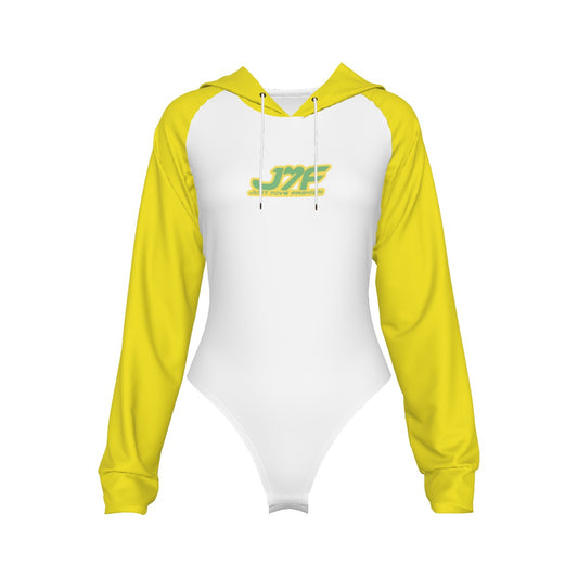 All-Over Print Women's Raglan Sleeve Hooded Bodysuit