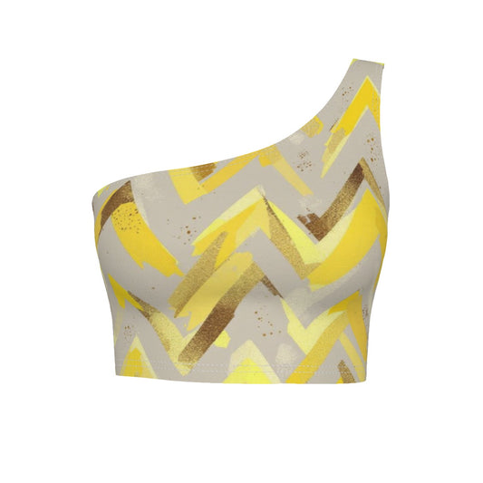 Women's One-Shoulder Cropped Top