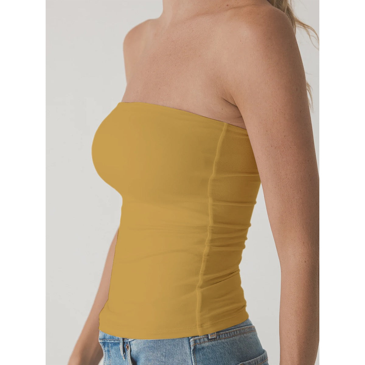 All-Over Print Women's Double-Layer Strapless Top