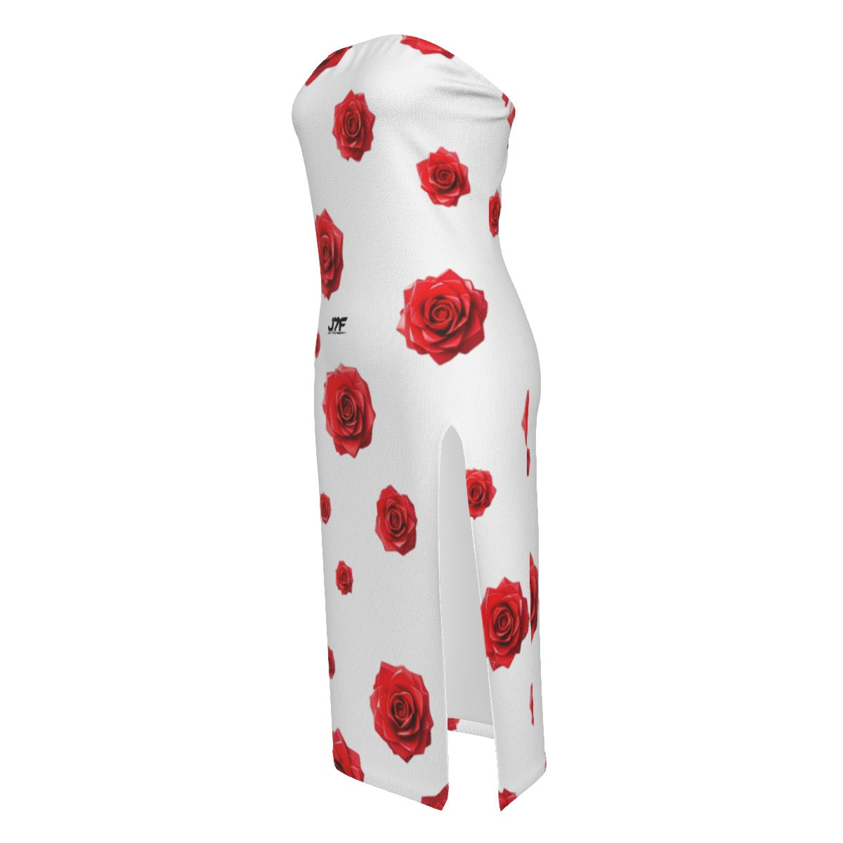 All-Over Print Women's Side Split Tube Top Dress