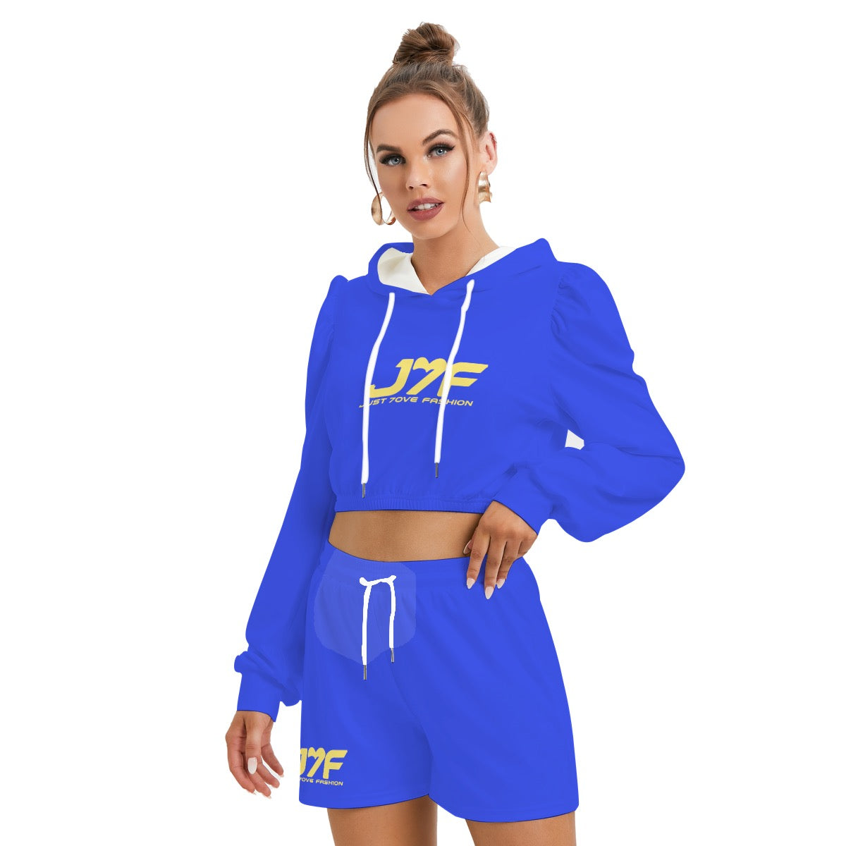 All-Over Print Women's Mirco Fleece Hoodie And Shorts Set