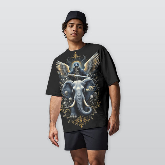 All-Over Print Men’s Heavyweight Cotton Crewneck T-Shirt|230GSM Cotton