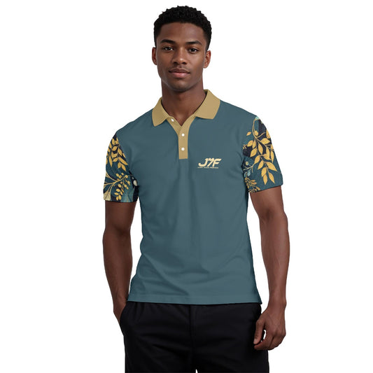 All-Over Print Men's Polo Collar Jersey