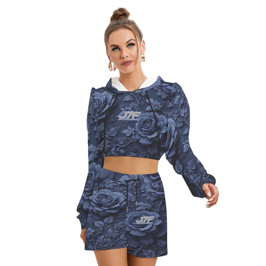 Women's Mirco Fleece Hoodie And Shorts Set