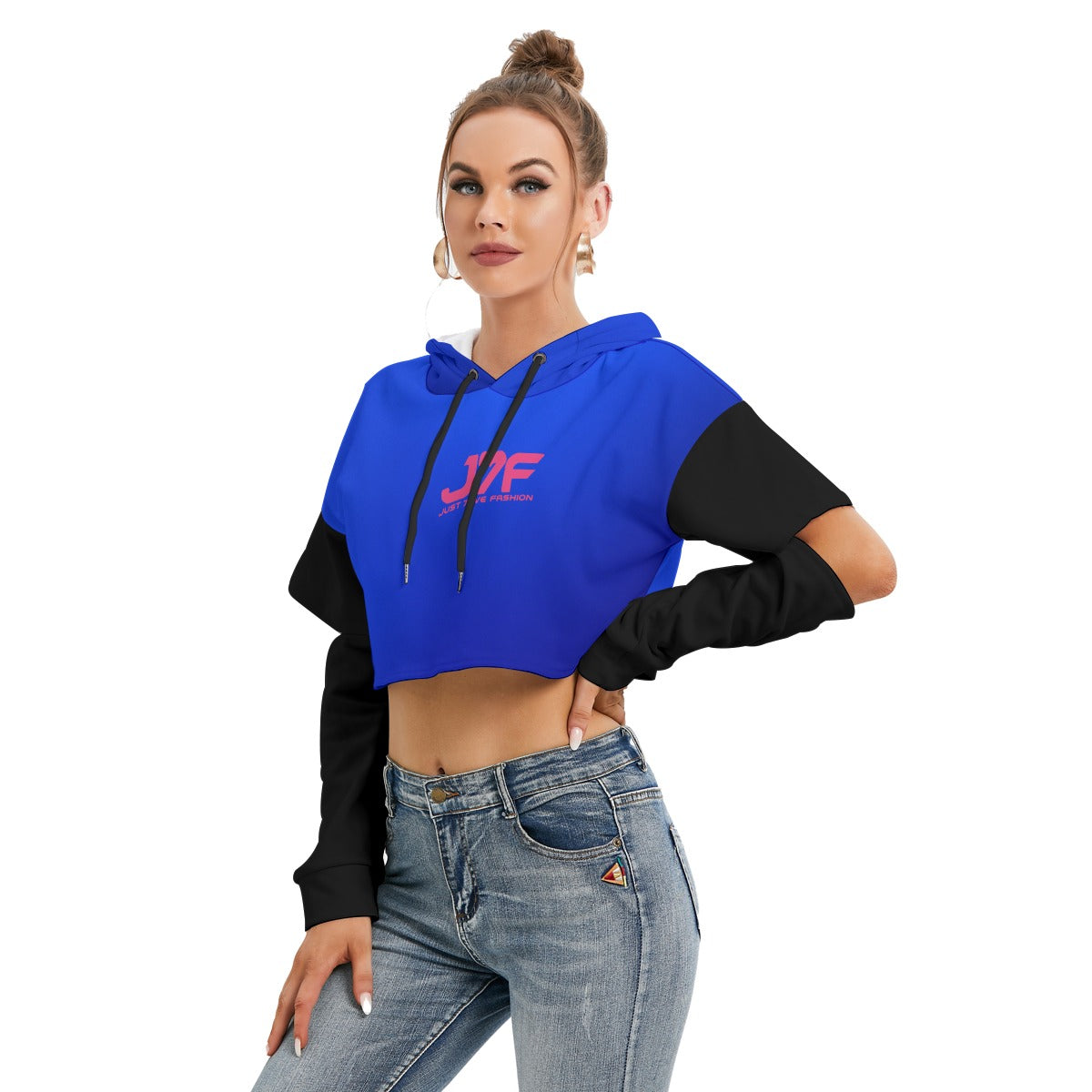 All-Over Print Women's Heavy Fleece Hoodie With Hollow Out Sleeve