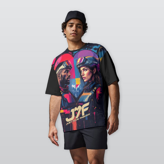 All-Over Print Men’s Heavyweight Cotton Crewneck T-Shirt|230GSM Cotton