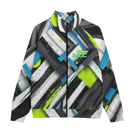Cotton Unisex Stand Up Collar Jacket With Raglan Sleeve