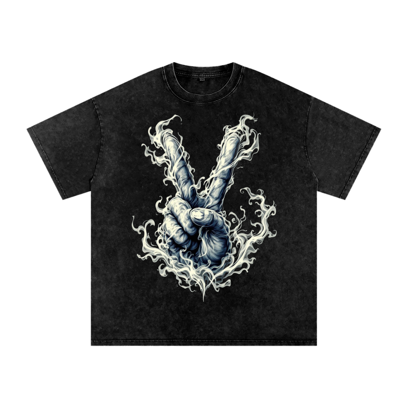 Snow Washed Oversized Cotton T-Shirt