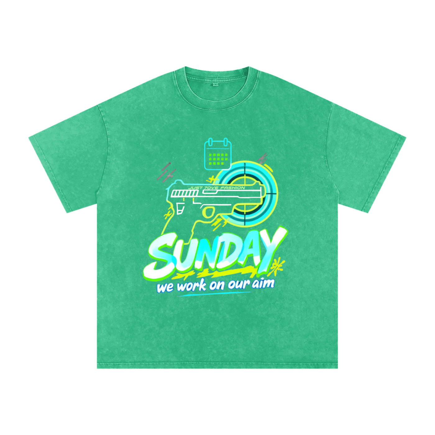 Snow Washed Oversized Cotton T-Shirt